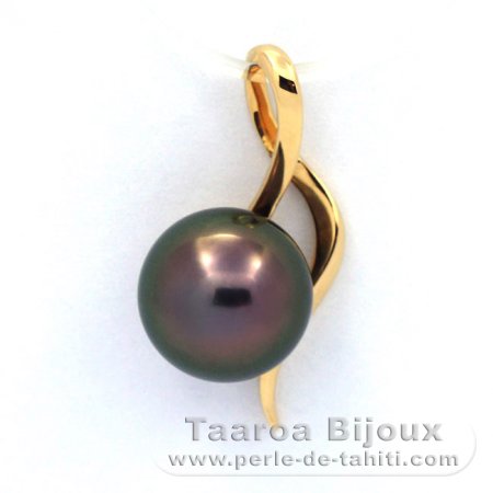 Pingente em Ouro 18K e 1 Prola do Tahiti Redonda B 9.1 mm