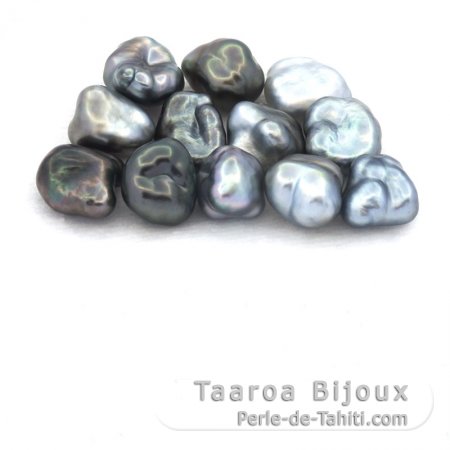 Lote de 12 Keishis do Tahiti - 5.4 gr