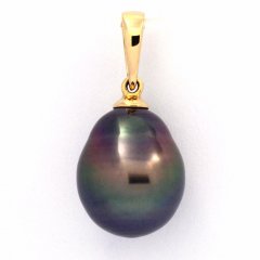 Pingente em Ouro 18K e 1 Prola do Tahiti Semi-Barroca B 10.6 mm